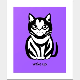 Cat - wake up Posters and Art